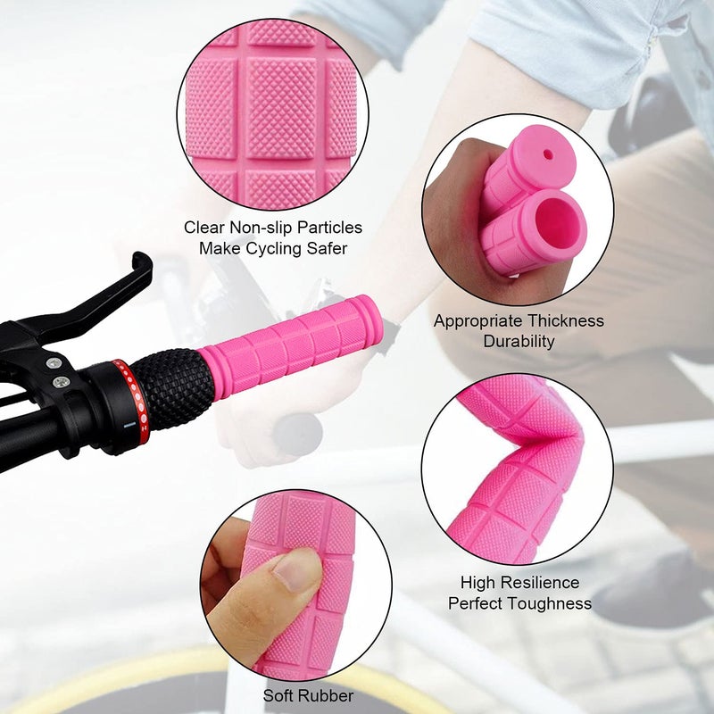 AHOMAME Bike Handle Grips with Tassel Streamers for Girls Boys and Kids, Non-Slip Bicycle Handlebar Grips Cover for Mountain Bike, Scooters Cruiser Road Bike Handle Grips, BMX MTB Cycling Replacement Parts - Image 3